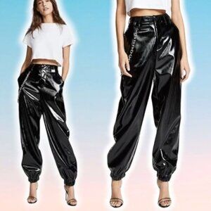 I.AM.GIA Cobain Patent Faux Leather Chain Pant Sz XS